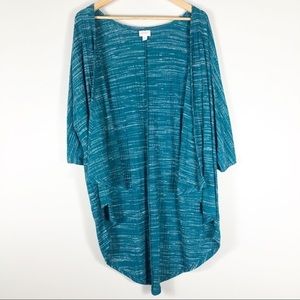 LuLaRoe Teal Striped Cardigan